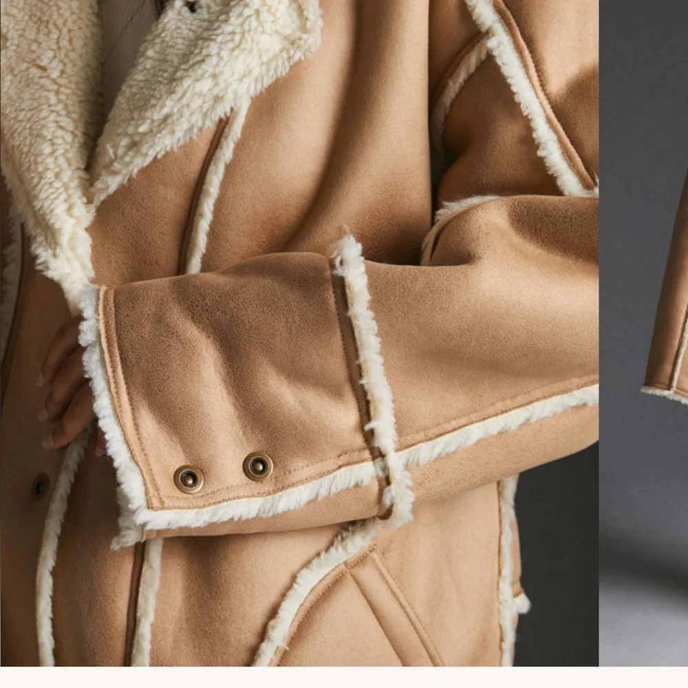 Pilcro Tan Sherpa Coat - Picture 2 of 14